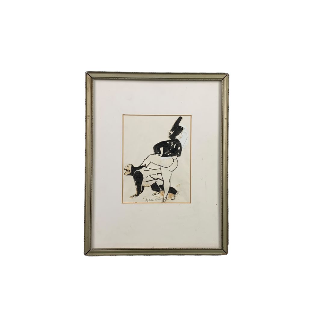 SYLVIA WONS  Arte sin Vidrio  Estilo Figurativo  Marco 37 cm X 29 cm Obra 18 cm X 14 cm