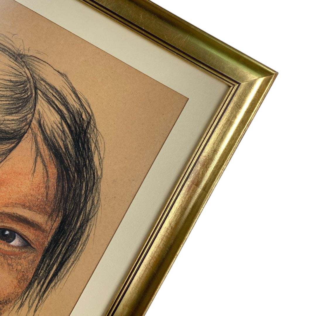 ANONIMO  Arte con Vidrio  Estilo Retrato  Medida 58cm X 47cm