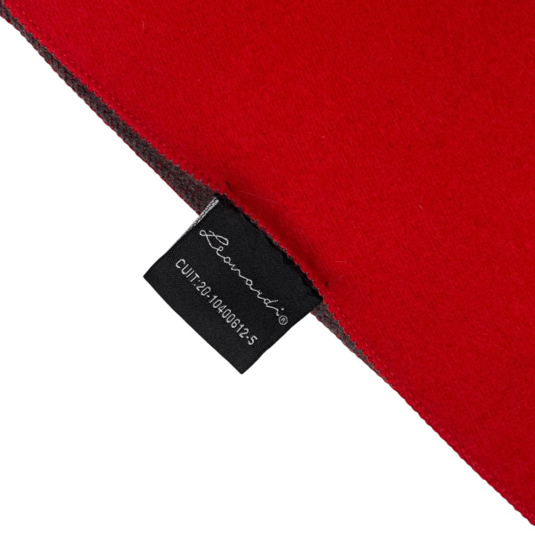 Pashmina  LEONARDI  Color Rojo Medida 170cm X 62cm