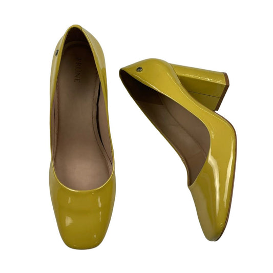 Zapato Taco Alto  PRUNE  Color Amarillo Talle 39