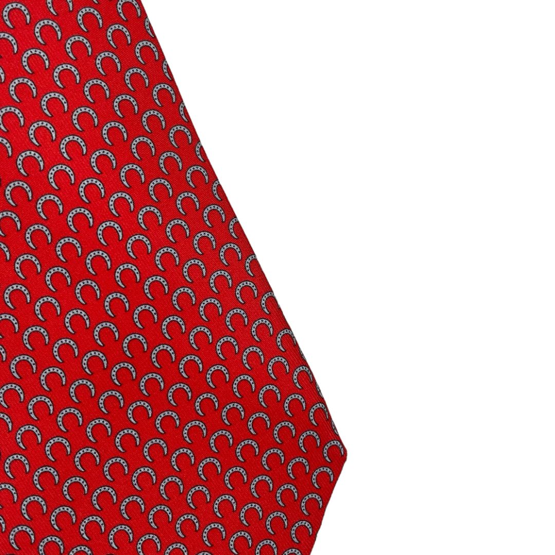 Corbata  HERMES  Color Rojo Talle Unico