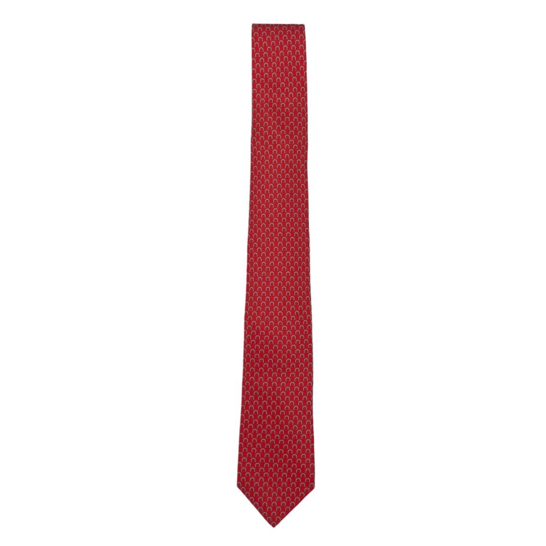 Corbata  HERMES  Color Rojo Talle Unico