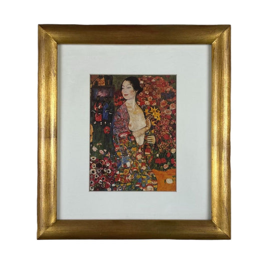 Arte con Vidrio  KLIMT  Estilo Retrato Marco 35 cm X 31 cm Obra 18 X 16 cm