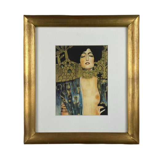 Arte con Vidrio  KLIMT  Estilo Retrato Marco 35 cm X 31 cm Obra 18 X 16 cm