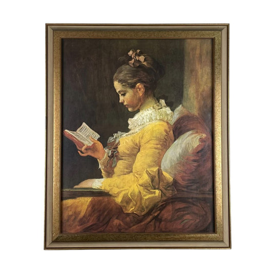 Arte con Vidrio  JEAN-HONORE FRAGONARD  Estilo Retrato Obra 56 cm X 44 cm Marco 67 cm X 55 cm