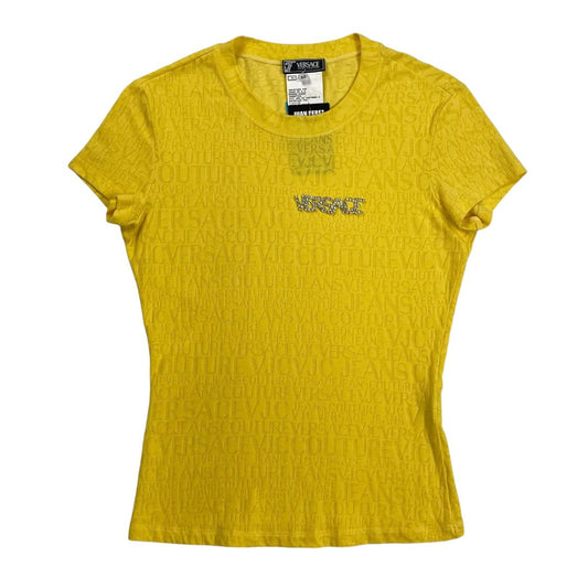 Remera Manga Corta  VERSACE  Color Amarillo Talle M