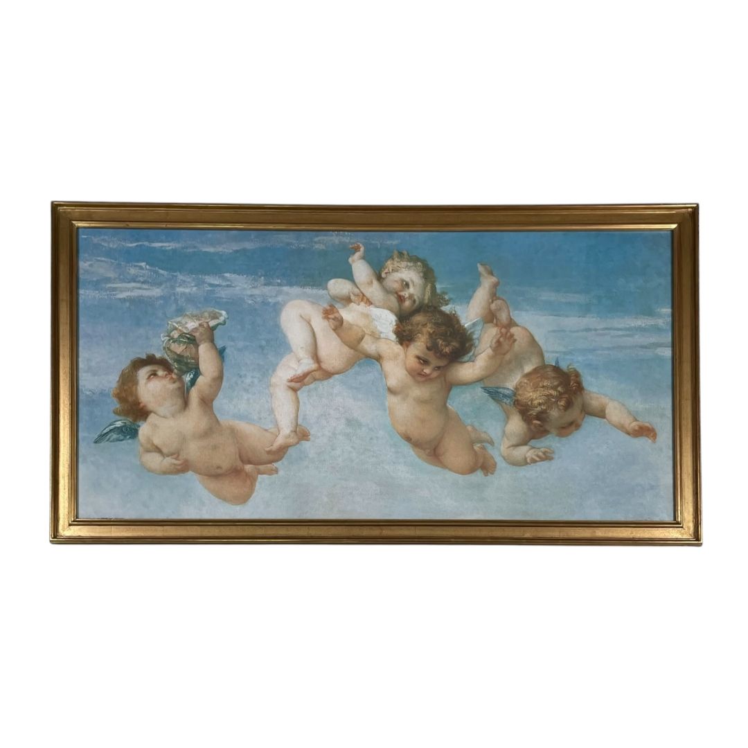 ANONIMO  Arte con Vidrio  Estilo Figurativo  Obra 58 cm X 118 cm Marco 68 cm X 128 cm