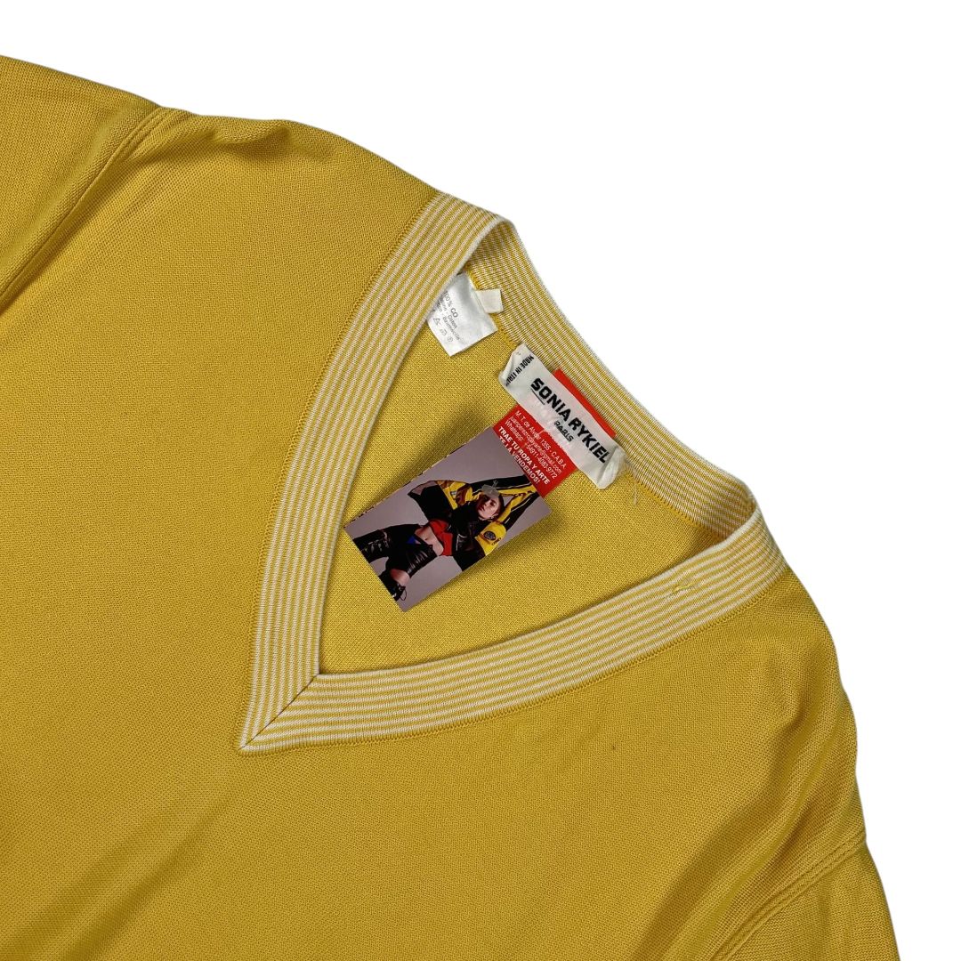 Blusa Manga Corta  SONIA RYKIEL  Color Amarillo Talle 40