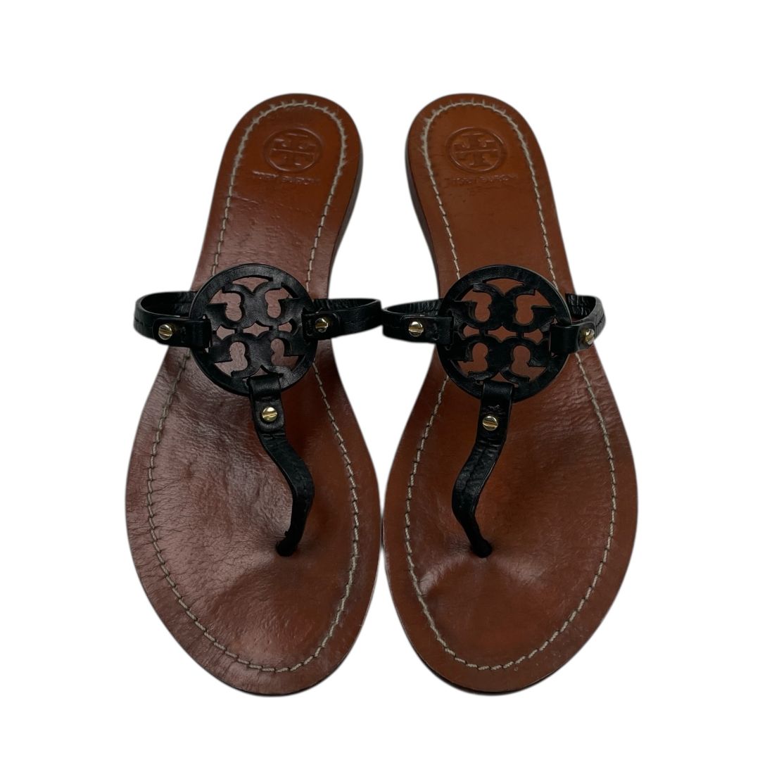 Ojotas  TORY BURCH  Color Negro Y Marron Talle 38