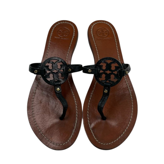 Ojotas  TORY BURCH  Color Negro Y Marron Talle 38