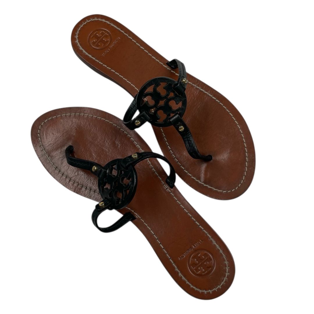 Ojotas  TORY BURCH  Color Negro Y Marron Talle 38
