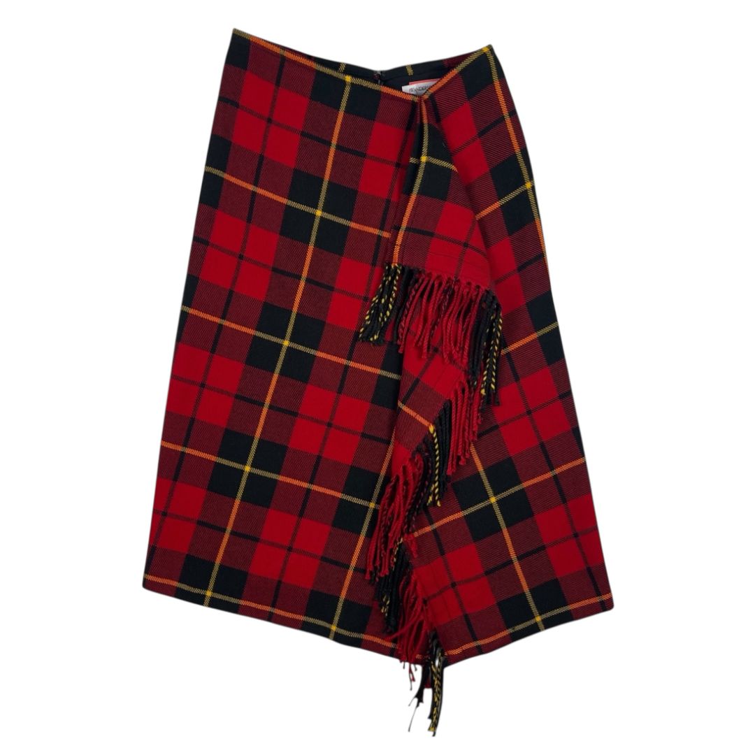 Pollera Media Pierna  UNIQLO  Color Varios Escoces Rojos Talle S