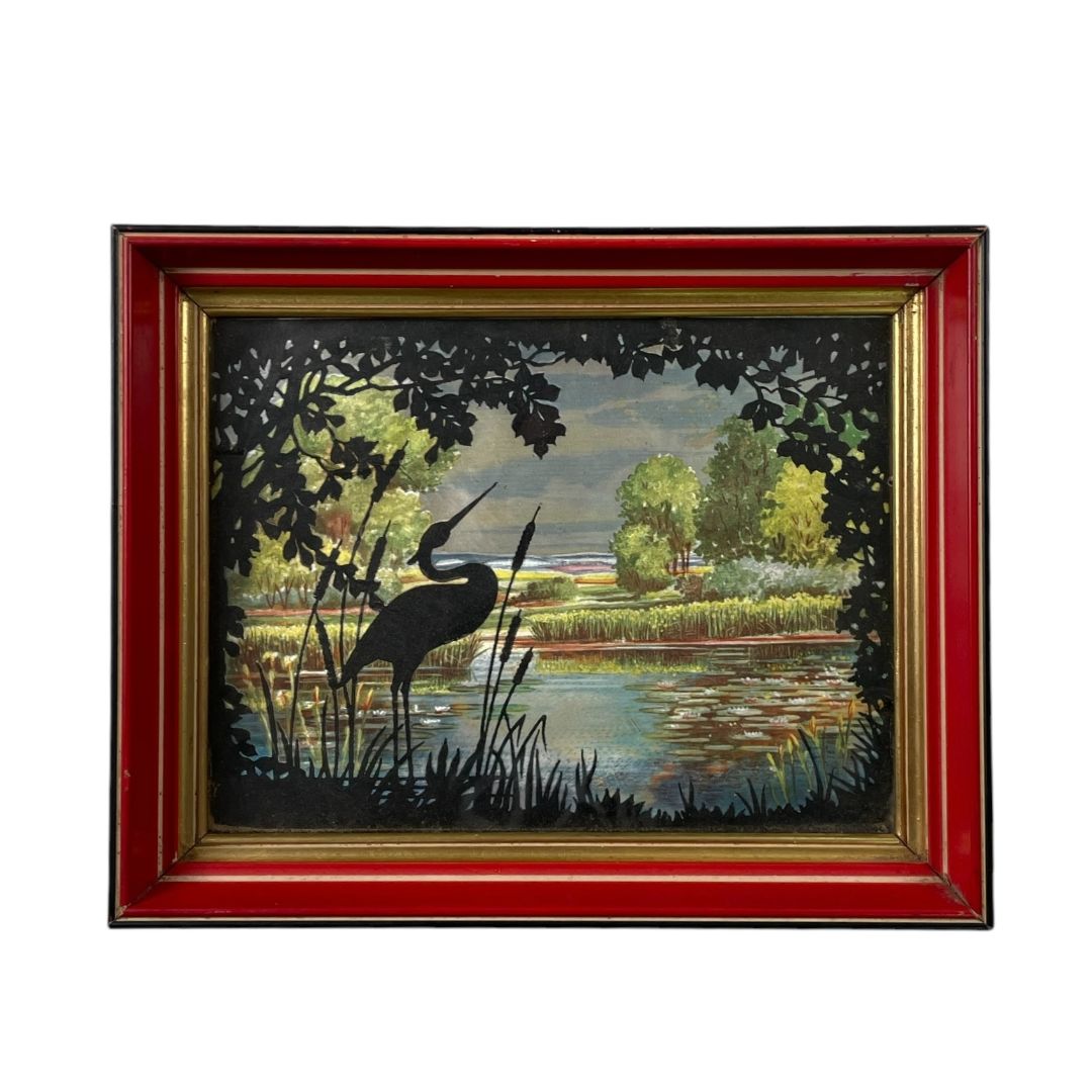ANONIMO  Arte con Vidrio  Estilo Paisajismo  Medida 24,5cm X 19cm