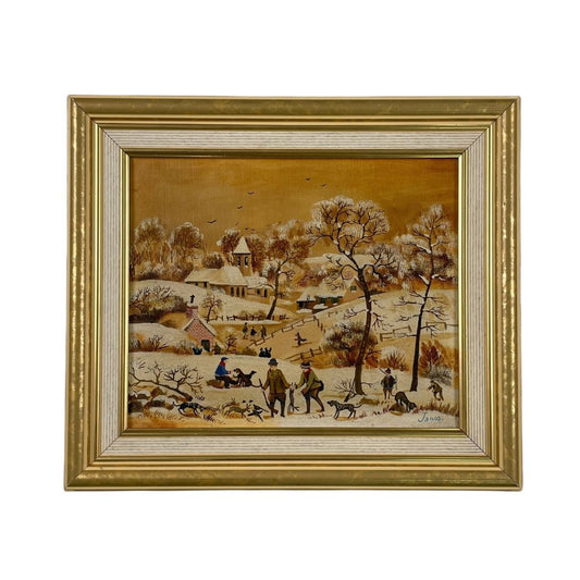 Arte sin Vidrio  JANOS  Estilo Figurativo Obra 21 cm X 25 cm Marco 30 cm X 35 cm