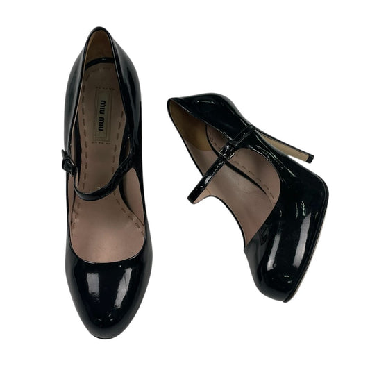 Taco Alto Fino  MIU MIU  Color Negro Talle 39,5