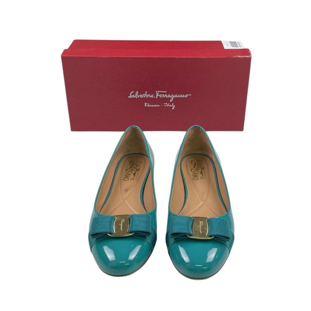 Ballerina  FERRAGAMO  Color Turquesa Talle 9