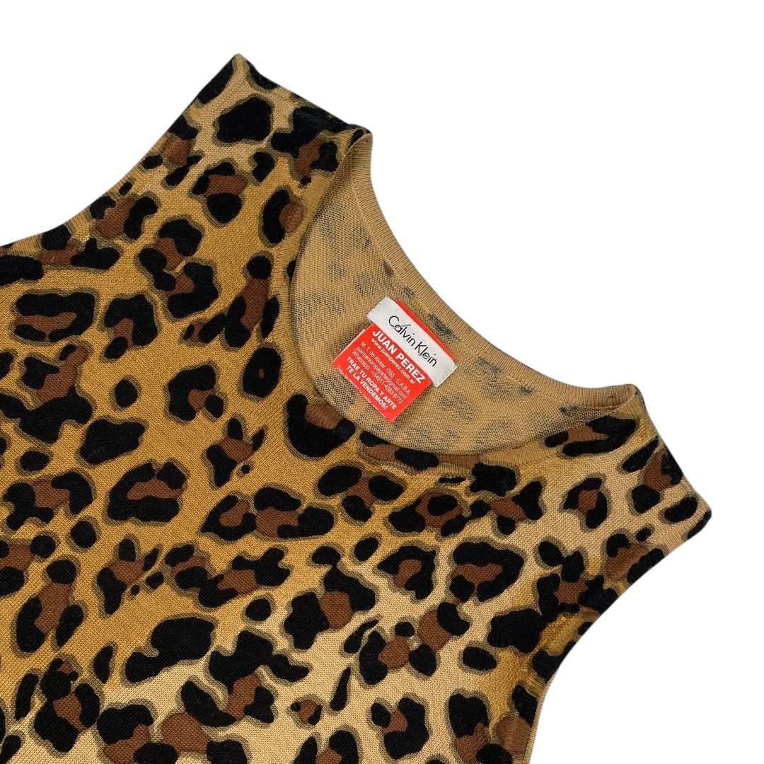 Vestido Sin Manga  CALVIN KLEIN  Varios  Animal Print Talle M