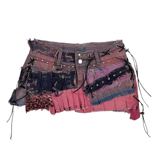 Pollera Mini  CHIMBITA  Color Rosa Talle M