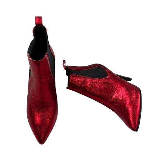 Bota Corta  JUSTA OSADIA  Color Rojo Talle 38