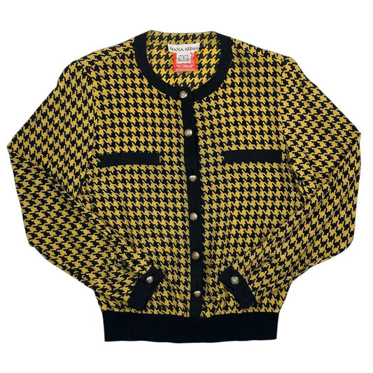 Blusa Manga Larga  HANA SUNG  Color Varios Cuadros Amarillo Talle 8