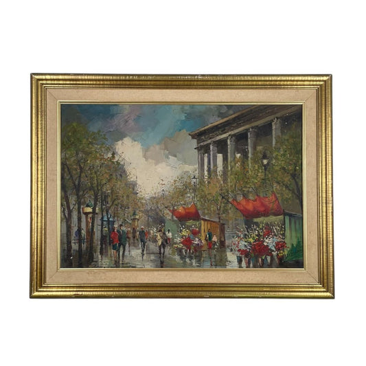 Arte sin Vidrio  ANONIMO  Estilo Paisajismo Marco 90 cm X 70 cm Obra 70 cm X 50 cm