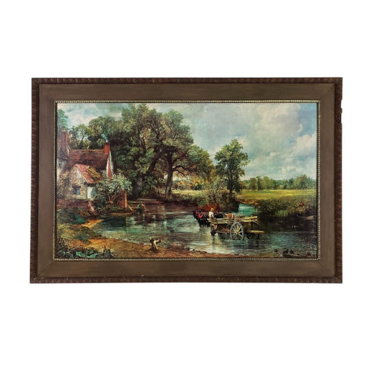 Arte sin Vidrio  J. CONSTABLE  Estilo Paisajismo Obra 59 cm X 99 cm Marco 78 cm X 118 cm