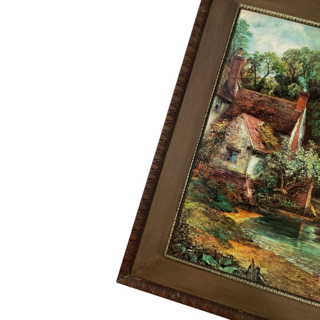 Arte sin Vidrio  J. CONSTABLE  Estilo Paisajismo Obra 59 cm X 99 cm Marco 78 cm X 118 cm