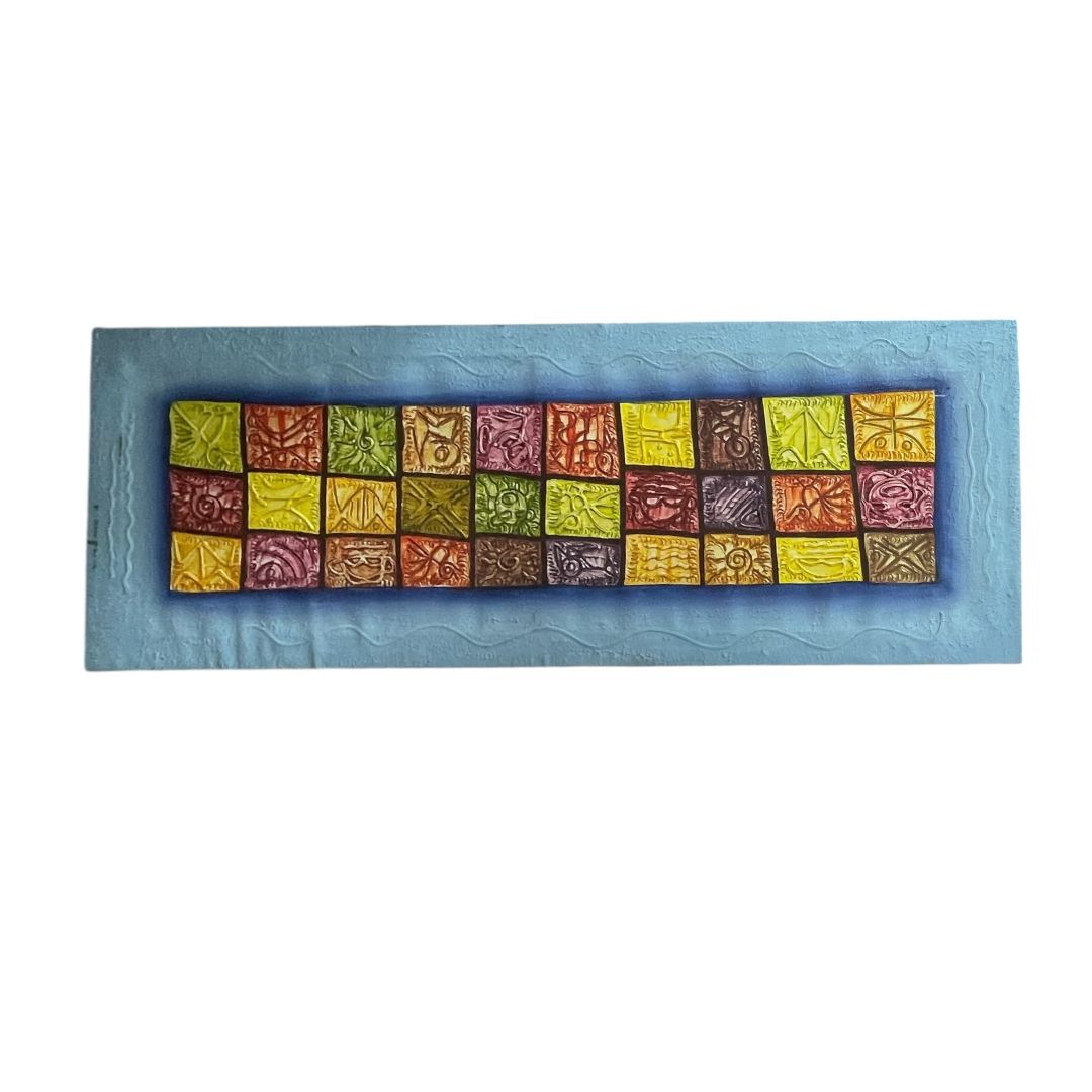ANONIMO  Arte sin Vidrio  Estilo Abstracto  Medida 120cm X 49cm