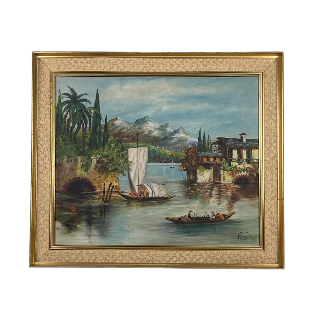 ANONIMO  Arte sin Vidrio  Estilo Paisajismo  Medida 70cm X 62cm