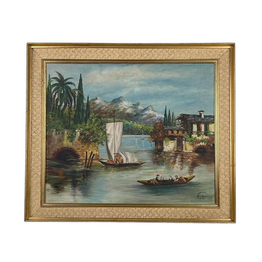ANONIMO  Arte sin Vidrio  Estilo Paisajismo  Medida 70cm X 62cm