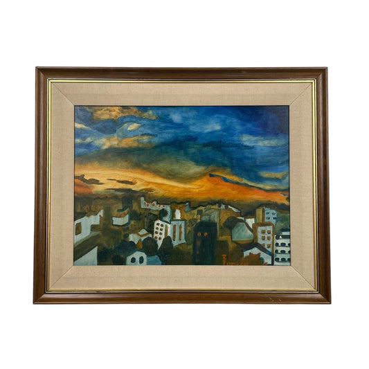 Arte sin Vidrio  ANONIMO  Estilo Paisajismo Obra 28 cm X 38 cm Marco 42 cm X 52 cm