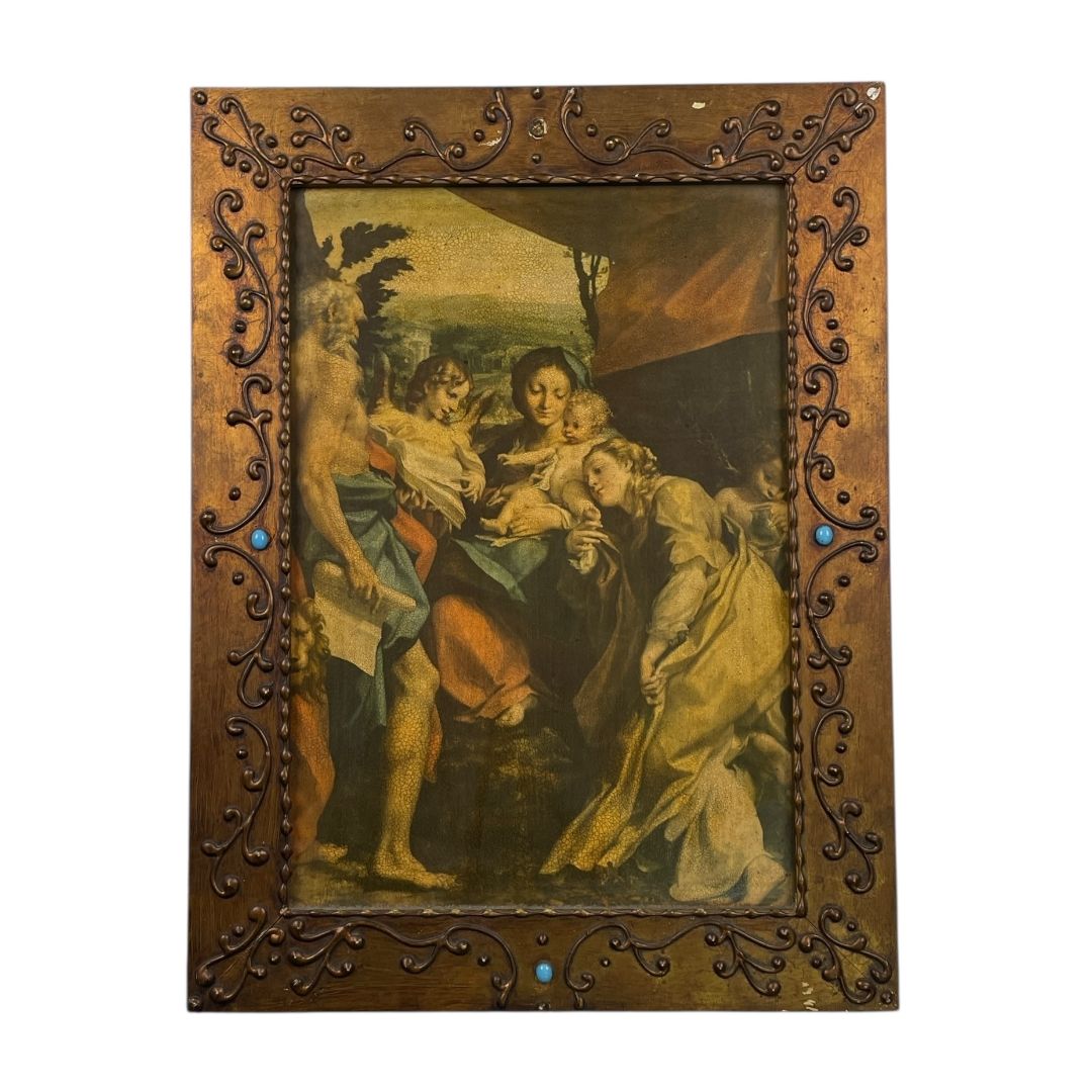 ANONIMO  Arte sin Vidrio  Estilo Icono  Medida 46cm X 35cm