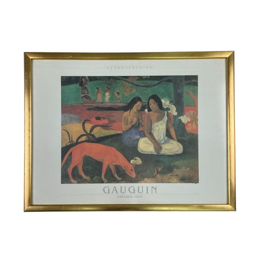 Arte con Vidrio  PAUL GAUGUIN  Estilo Figurativo Obra 58 cm X 78 cm Marco 65 cm X 85 cm