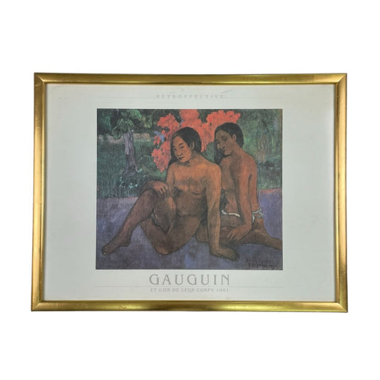 Arte con Vidrio  PAUL GAUGUIN  Estilo Figurativo Obra 58 cm X 78 cm Marco 65 cm X 85 cm