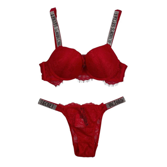 Conjunto Ropa Interior x2  VICTORIA SECRET  Color Rojo Talle 34