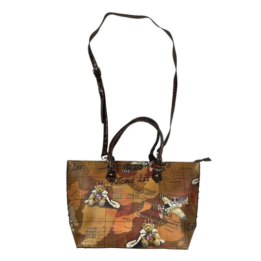Cartera  NICOLE LEE  Color Marron Medida 46cm x 28cm