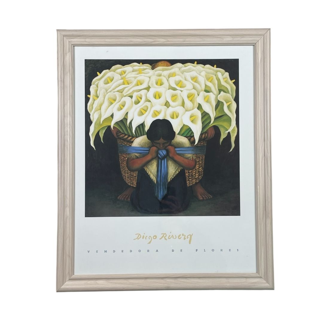 DIEGO RIVERA  Arte con Vidrio  Estilo Figurativo  Medida 56cm X 46cm