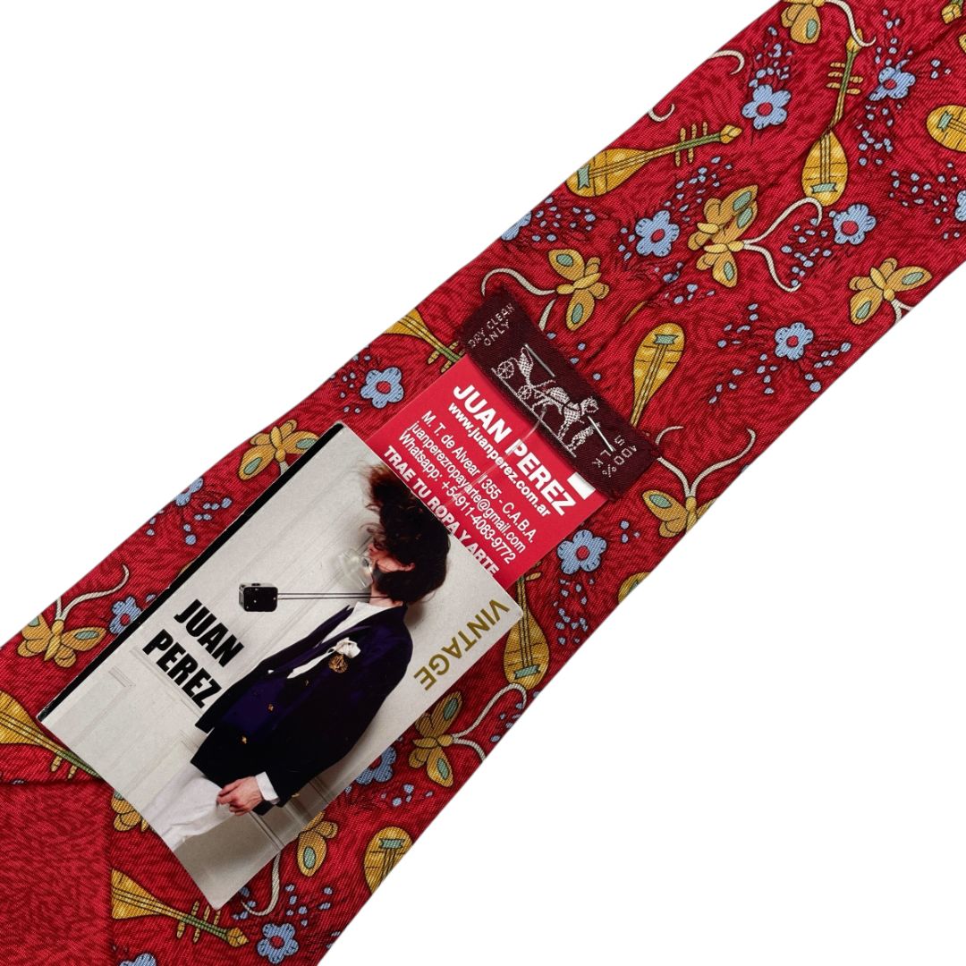Corbata  HERMES  Color Varios  Estampado Talle Unico