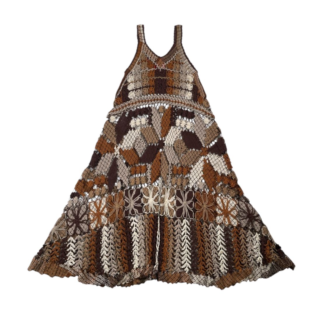 Vestido Sin Manga  SIN MARCA  Marron Talle S