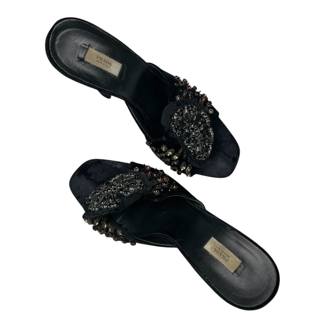 Sandalias  PRADA  Negro Talle 37