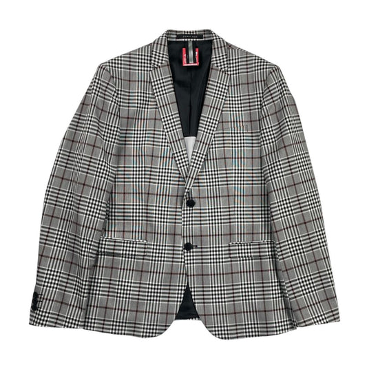 Saco  ZARA  Color Varios Cuadros Blanco Y Negro Talle 44