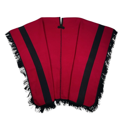 Poncho  SIN MARCA  Color Varios Rojo Y Negro Talle Unico