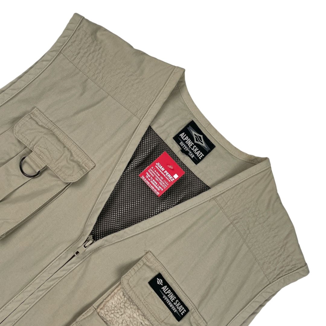 Chaleco Corto  ALPINE SKATE  Color Beige Talle M