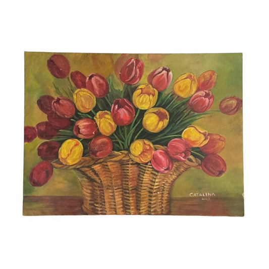 SIN MARCA  Arte sin Vidrio  Color Varios Floral  Medida 60cm X 45cm