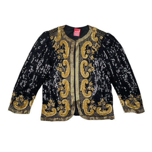 Saco  SIN MARCA  Color Varios Negro y Dorado Talle M
