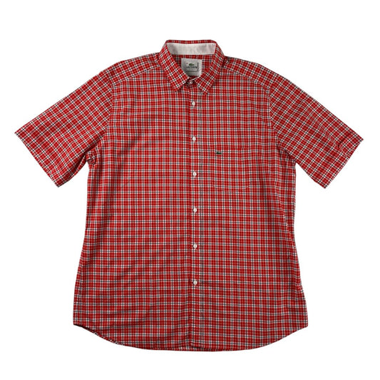 Camisa Manga Corta  LACOSTE  Color Rojo Talle 42