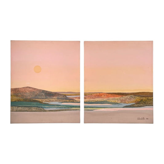 Arte sin Vidrio Diptico  UBERTALLI  Estilo Paisajismo Obra 102 cm X 61 cm