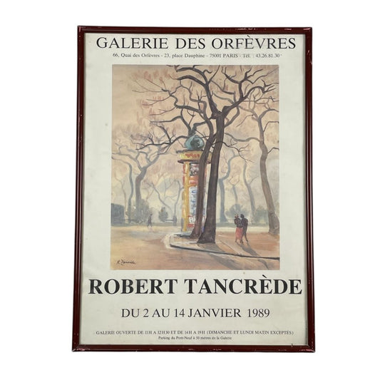 Arte con Vidrio  ROBERT TANCREDE  Estilo Figurativo Marco 70 cm X 51 cm Obra 67 cm X 48 cm