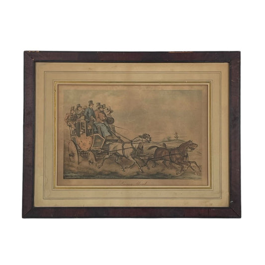 Arte con Vidrio  ANONIMO  Estilo Figurativo Marco 46 cm X 59 cm Obra 41 cm X 28 cm