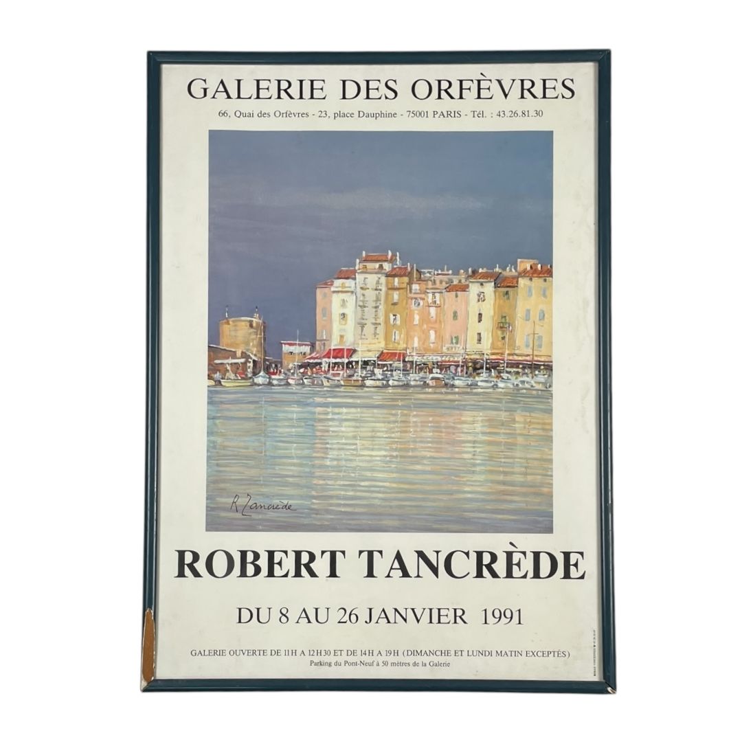 Arte con Vidrio  ROBERT TANCREDE  Estilo Figurativo Marco 70 cm X 51 cm Obra 67 cm X 48 cm